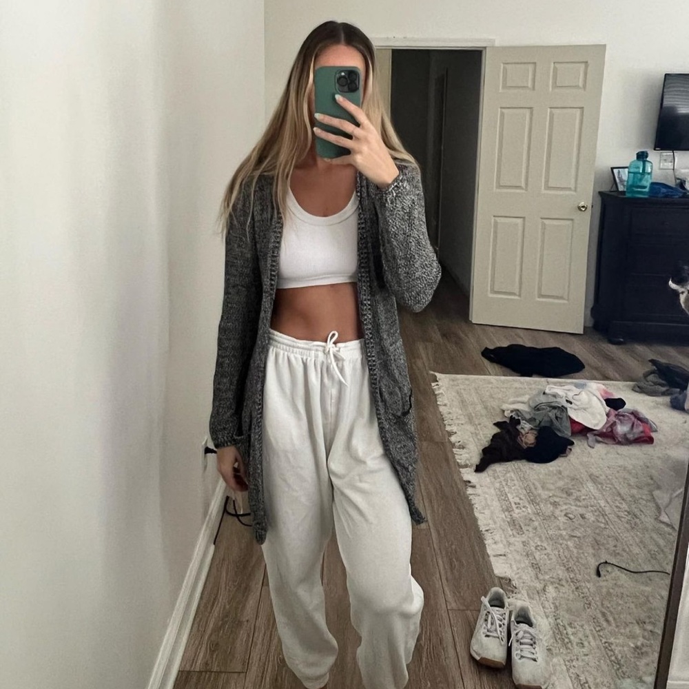 Black and white cardigan
